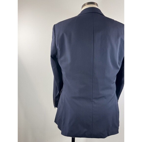 HUGO BOSS Mens Blazer Blue Pasolini Movie Pinstriped Comfort Fit Suit Jacket 38R - Picture 11 of 13